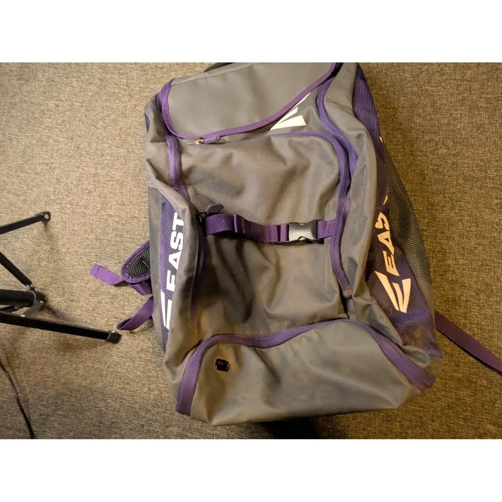 Easton Elite Purple/Gray Baseball Softball Backpack Duffle Game Ready Bat Bag